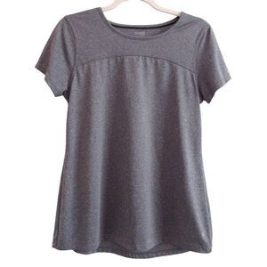 New Danskin Now Semi Fitted Dri More Gray Heather Short Sleeve Athletic‎ Top M 8